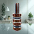 CalmBolt Clay Slate tactile fidget with three-tone earthy blend and flowing spiral design