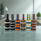 Fusion Series featuring multiple CalmBolt tactile fidgets with bold multi-color combinations and contrasting finishes