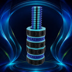 CalmBolt Hectorium limited edition by Hector, rotating fidget with bold blue, cyan, black, and neon detail
