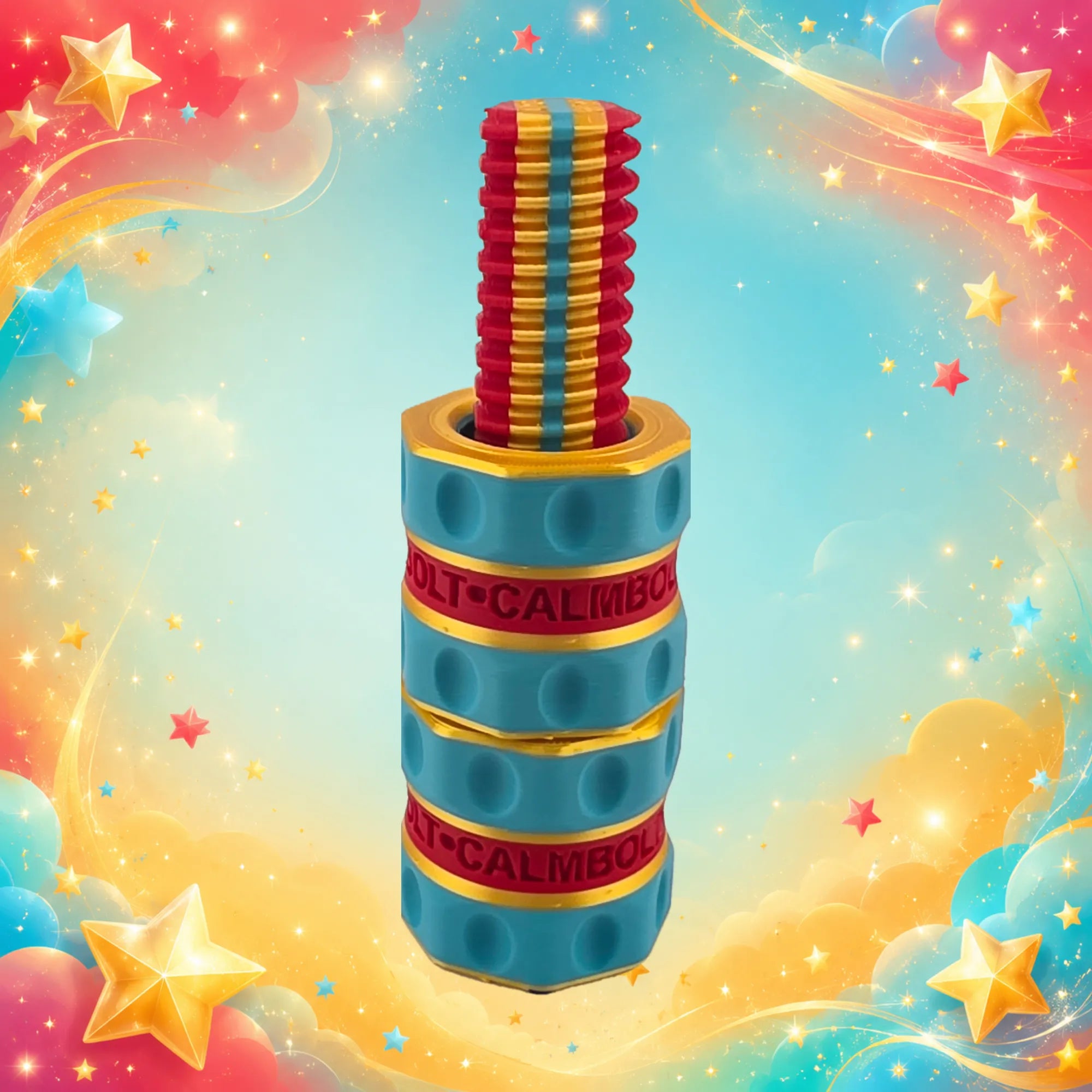 CalmBolt Estrellita by Adriana, bright rotating fidget inspired by cheerful colors and playful imagination