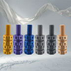 Luster Collection featuring CalmBolt fidgets with reflective finishes, metallic-inspired tones, and rotating layered designs