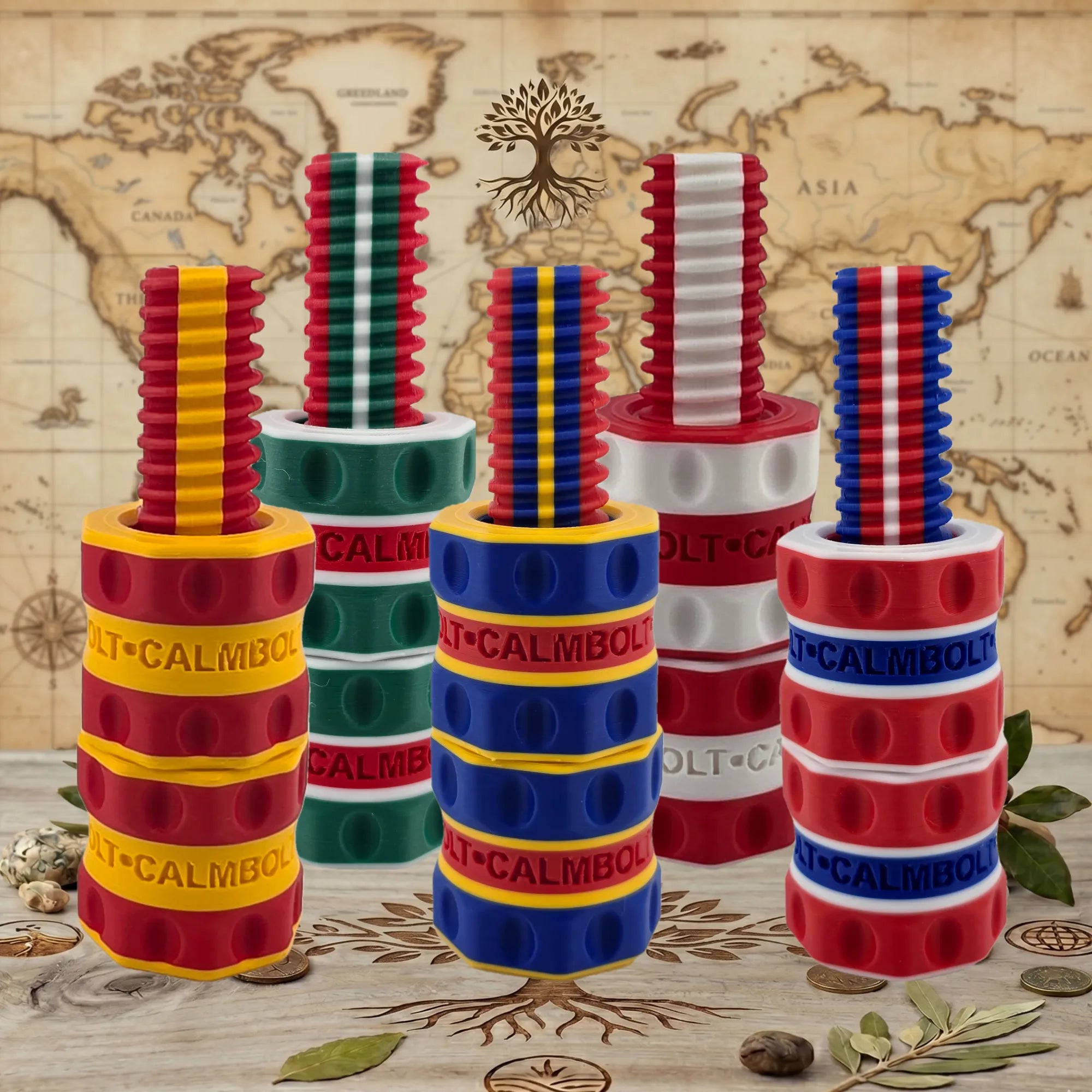 CalmBolt root collection vibrant rotating fidget for focus and creativity